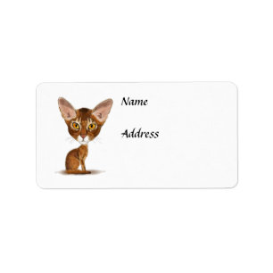 KarikatyrAbyssinian Adressetikett