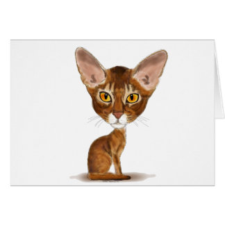 KarikatyrAbyssinian Hälsningskort