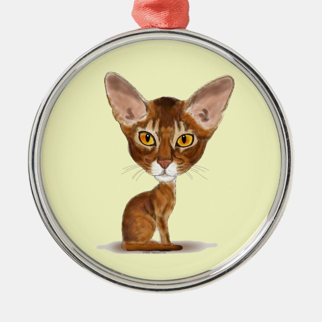 KarikatyrAbyssinian Julgransprydnad Metall (Framsidan)