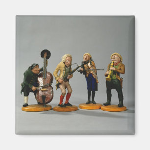 Karikatyrfigurines av musiker magnet