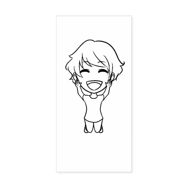 Karikatyrtecken c1e4p20 - storberättande stämpel (Tryck)