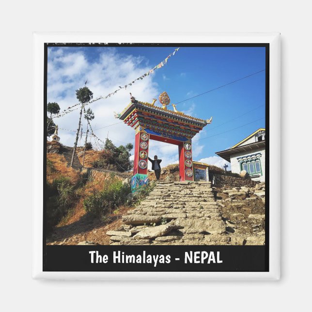 Karikola-klostret, Everest-spårningsvyerna - Nepal Magnet (Framsidan)