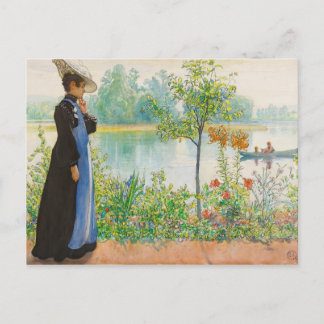 Karin at the Shore by Carl Larsson (1908) Vykort