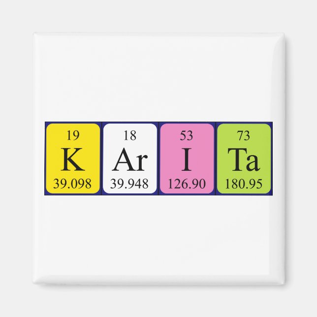 Karita Periodisk bord namn magnet (Framsidan)