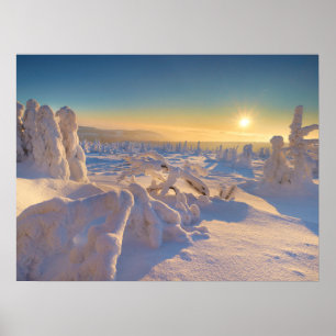 Karkonosze-bergen, nationalpark poster