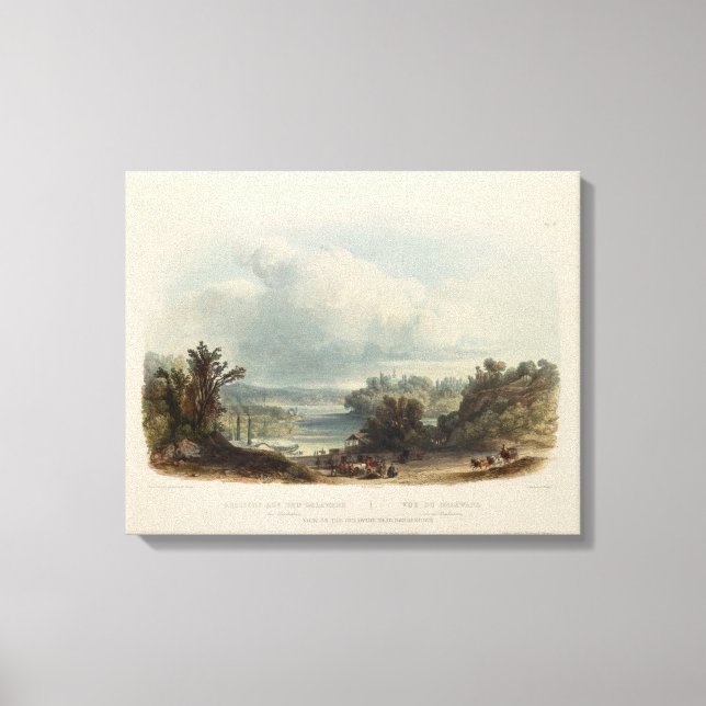 Karl Bodmer: Delaware nära Bordentown Canvastryck (Framsida)