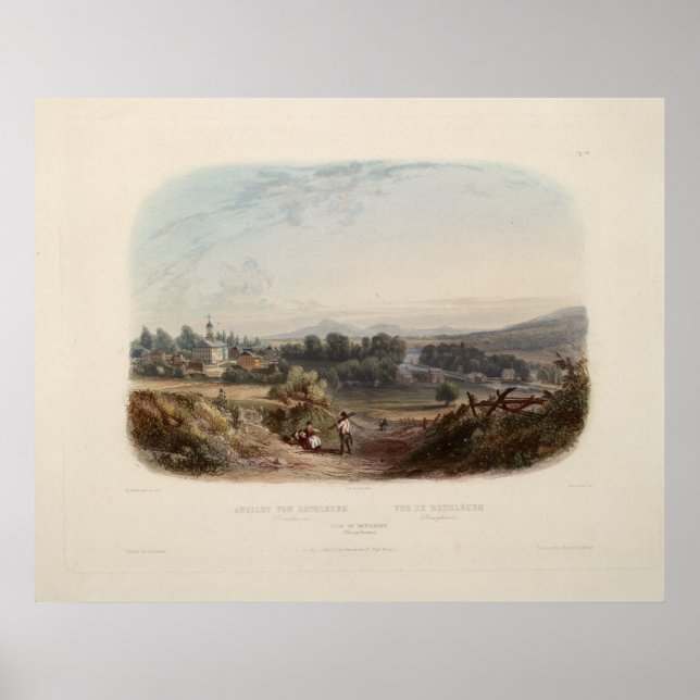 Karl Bodmer Print: View of Bethlehem Pennsylvania Poster (Framsidan)