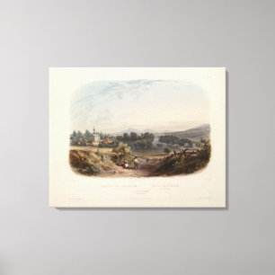 Karl Bodmer Skriv ut: Visa Betlehem Pennsylvania Canvastryck