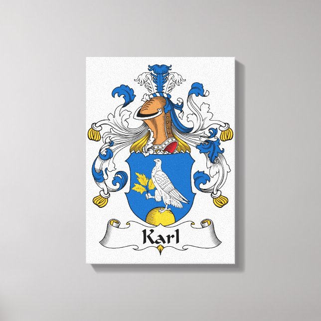 Karl Family Crest Canvastryck (Framsida)