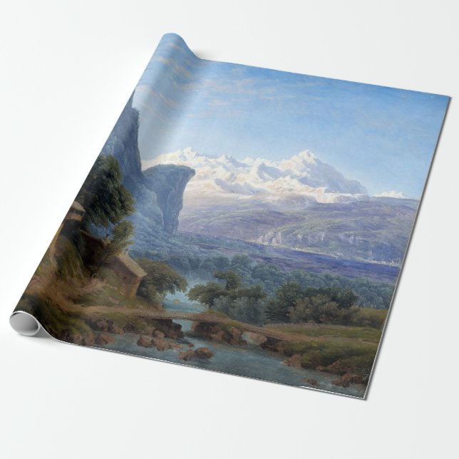 Karl Friedrich Schinkel beskådar av Mont Blanc Presentpapper (Utrullad)