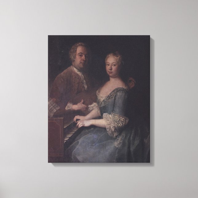Karl-Heinrich Graun och hans fru Anna-Louise Canvastryck (Framsida)