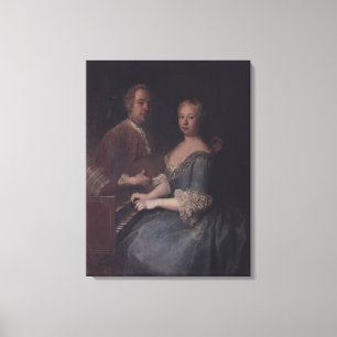 Karl-Heinrich Graun och hans fru Anna-Louise Canvastryck