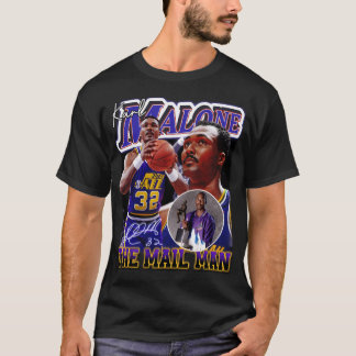 Karl Malone Mail Man Basketball Legend Signatu T Shirt