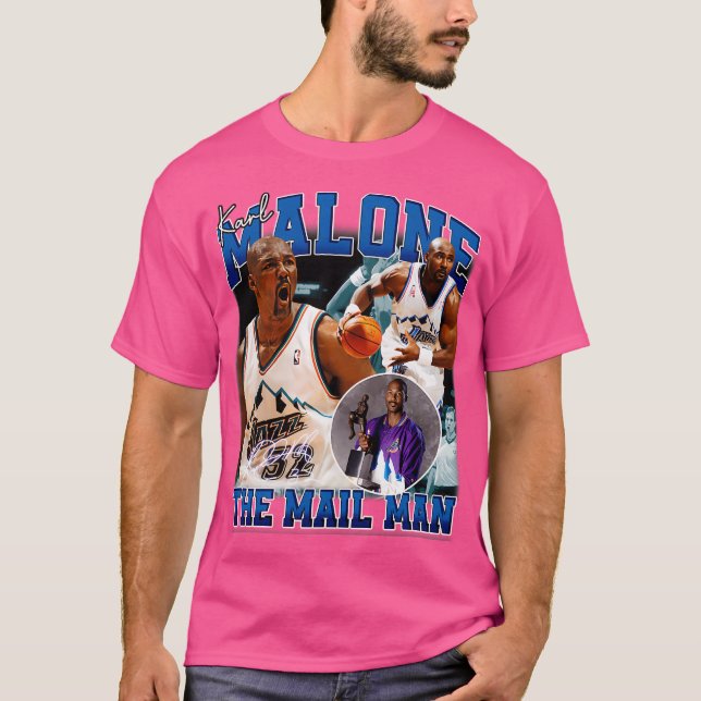 Karl Malone Retro T Shirt (Framsida)