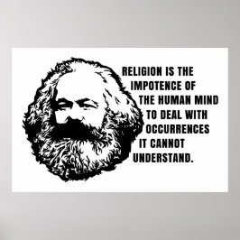 Karl Marx citat om religion Poster