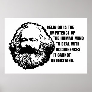 Karl Marx citat om religion Poster