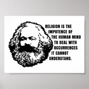 Karl Marx-citat om religion Poster