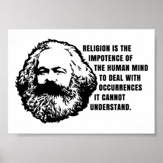 Karl Marx-citat om religion Poster