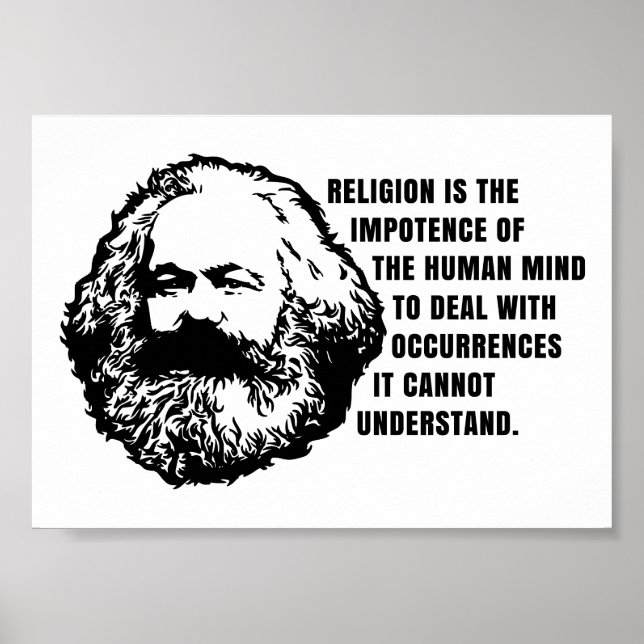Karl Marx-citat om religion Poster (Framsidan)