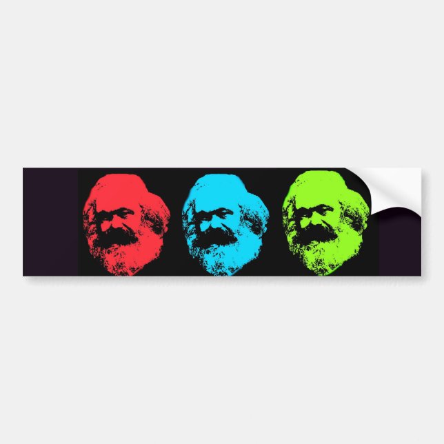 Karl Marx Collage Bildekal (Framsidan)