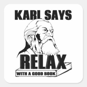 Karl Marx Fyrkantigt Klistermärke