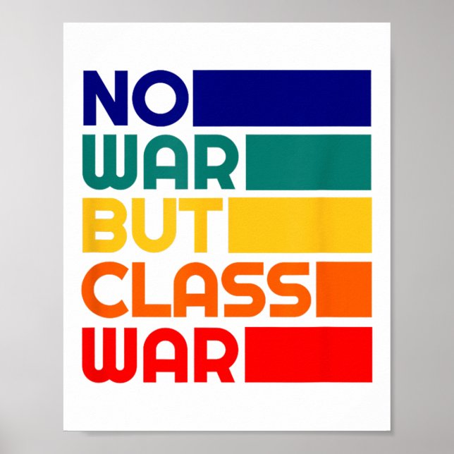 Karl Marx inget krig men Cl Krig Radical Leftist Poster (Framsidan)