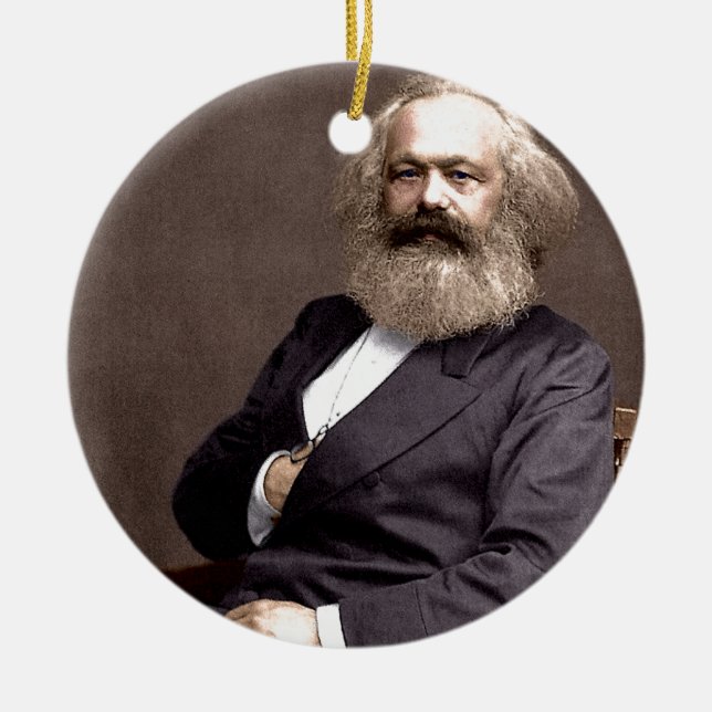 Karl Marx Julgransprydnad Keramik (Framsidan)