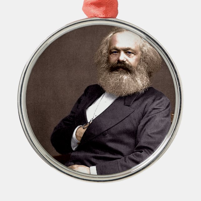 Karl Marx Julgransprydnad Metall (Framsidan)