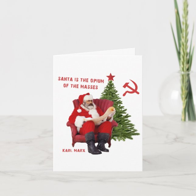 Karl Marx Jultomte Kort (Framsida)