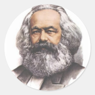 Karl Marx klistermärkear Runt Klistermärke