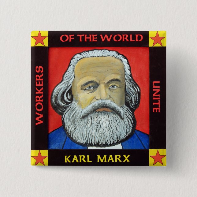 Karl Marx knäppas emblem Knapp (Framsida)