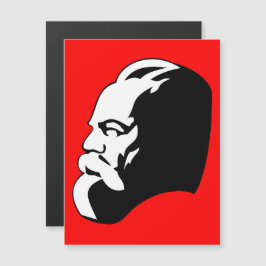 Karl Marx, kommunism, socialism, Sovjetunionen Magnetisk Inbjudningskort