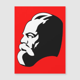 Karl Marx, kommunism, socialism, Sovjetunionen Magnetisk Inbjudningskort