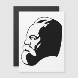 Karl Marx, kommunism, socialism, Sovjetunionen Magnetisk Inbjudningskort
