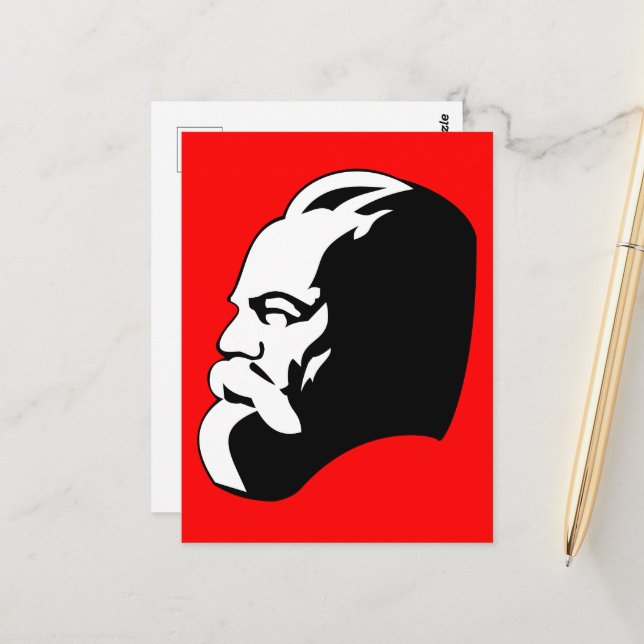 Karl Marx, kommunism, socialism, Sovjetunionen Vykort (Fram/Back In Situ)