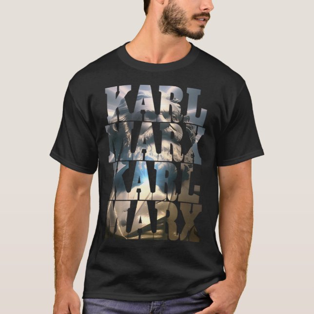 Karl Marx kommunistiska coola Marx T Shirt (Framsida)