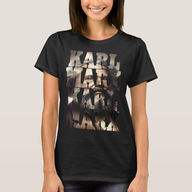 Karl Marx kommunistiska coola Marx T Shirt (Framsida)