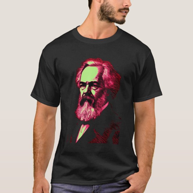 Karl Marx Marxism socialistisk kommunism Politiskt T Shirt (Framsida)