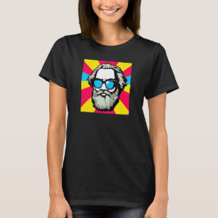 Karl Marx med Sunglasses Pop Art Porträtt i Revo T Shirt