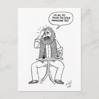 Karl Marx misslyckas SPGB-test Vykort