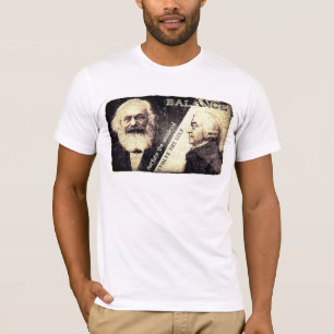 Karl Marx mot Adam Smith, nedslaget av - ord på ba Tee