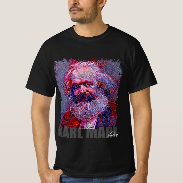 KARL MARX - NFT porträtt av Marco Aureggi T Shirt (Framsida)