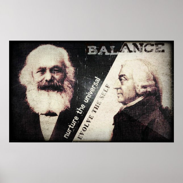 Karl Marx och Adam Smith, Poster (Framsidan)