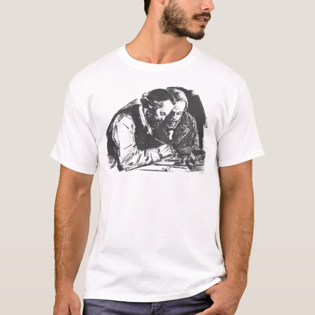 Karl Marx och Friedrich Engels T-tröja T-shirt (Framsida)
