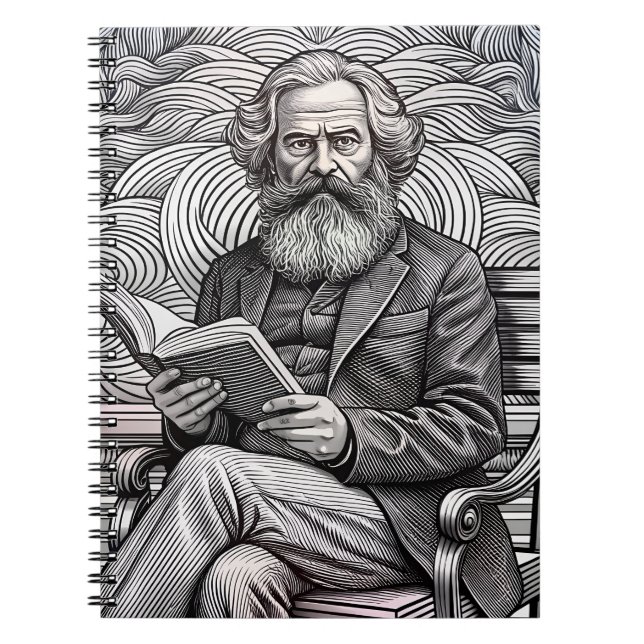 Karl Marx-offertdesign - må vara förändringen! Anteckningsbok (Framsidan)