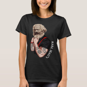 Karl Marx Pop Art Revolution Sten Tattoo Vintage T Shirt