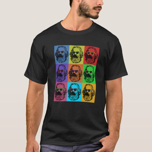 Karl Marx Pop Revolution Philosopher Teacher T Shirt (Framsida)