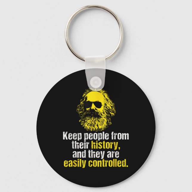 Karl Marx Quote Funny Party Dsa Nyckelring (Framsida)