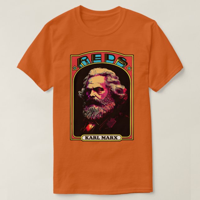 Karl Marx Retro Communist Trading d T Shirt (Design framsida)