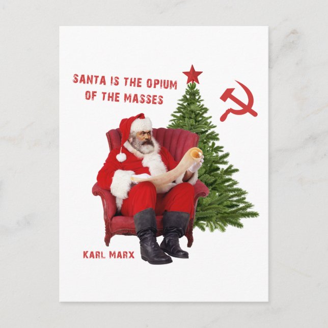 Karl Marx Santa Helg Vykort (Framsida)